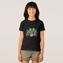 Süße Monster-Squad-Bunte-Cartoon-T-Shirt Tri-Blend Shirt