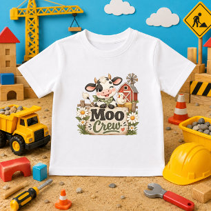 süße Moo Crew Kuh Farmhouse Baby T-shirt