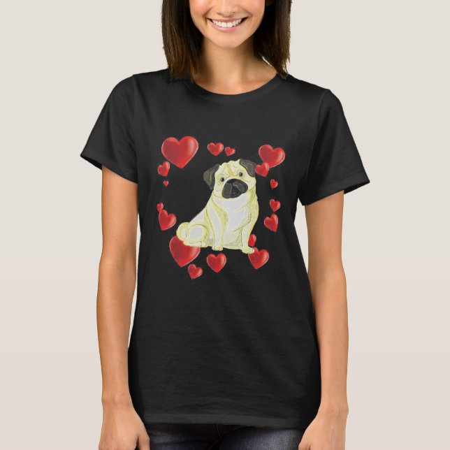 Süße Mops Liebe 638 T-Shirt (Vorderseite)