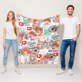 Süße Motivations-Positive-Zitat Kawaii Fleecedecke