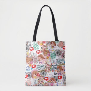 Süße Motivations-Positive-Zitat Kawaii Tasche