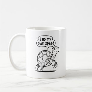 Süße Motivations-Schildkröten-Zeichentrickfigur Kaffeetasse