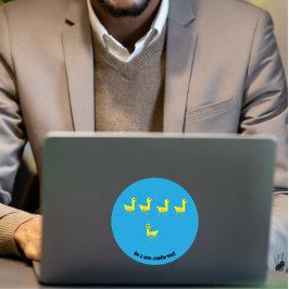 Süße Motivationsenten Aufkleber