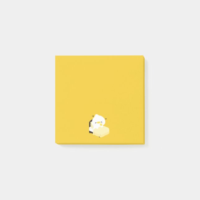 Süße müde Ente Post-it Klebezettel (Vorderseite)