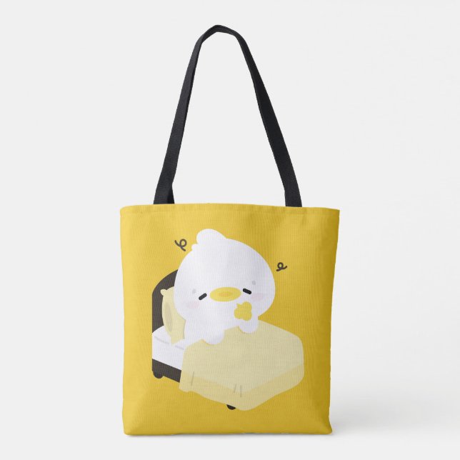 Süße müde Ente Tasche (Rückseite)