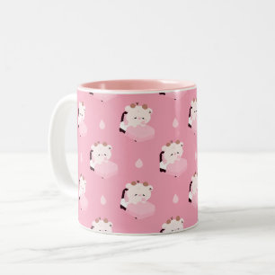 Süße müde Kuh Zweifarbige Tasse