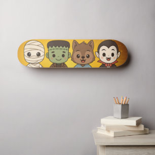 Süße Mumie, Frankenstein, Dracula, Werwolf Skateboard