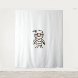 Süße Mumienfigur – Halloween-Kostüm-Shirt Wandteppich