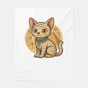 Süße Mumienkatze � Altes Ägypten Kunst Oversized T Fleecedecke