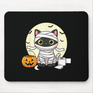Süße Mumienkatze Halloween Schwarze Katze Streich  Mousepad