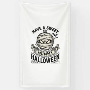 Süße Mummy Halloween Vintage Vektor Design_1 Banner