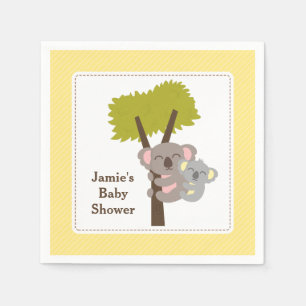 Süße Mummy Koala Bär Baby Shower Party Serviette