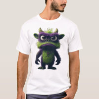 Süße mürrische flauschige Monster-Cartoon-Maskottc
