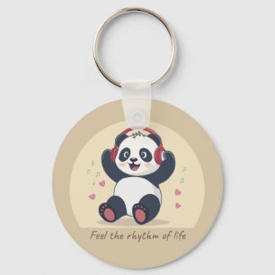 Süße Musik-Panda Schlüsselanhänger