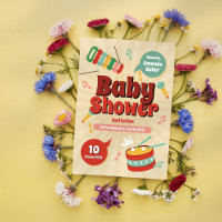 Süße musikalische Babyparty-Einladung