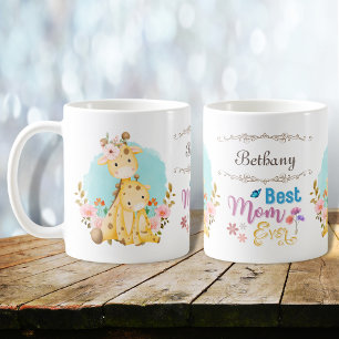 Süße Mutter Baby-Giraffen Beste Mutter überhaupt P Kaffeetasse