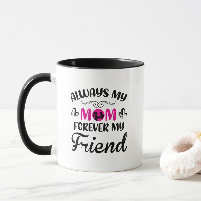 Süße Mutter Freund Wortkunst  Tasse (Mit Donut)