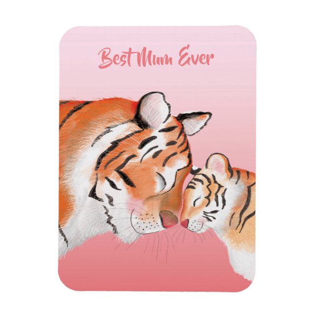 Süße Mutter-und Baby-Tiger-Magnet Magnet (Vertikal)