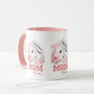 Süße Mutter und Kind Wasserfarben Rosen "Beste Mam Tasse