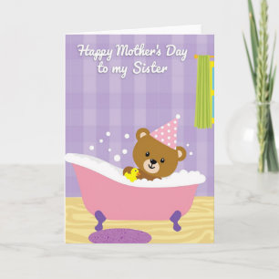 Süße Muttertag Bubble Bear Karte