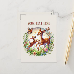 Süße Mutti Babyrehirsch Text hinzufügen Postkarte