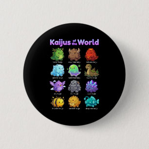Süße mythische Bestiensammlung Kawaii Kaiju Charac Button