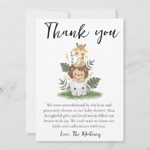 süße Nachricht Baby Shower Dankeskarten Einladung