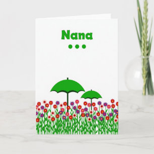 Süße Nana Blumengarten Karte