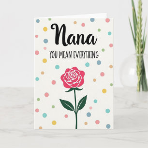 Süße Nana, du bedeutest mir alles Karte