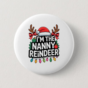 Süße Nanny-Rentiere Weihnachten Familie passende H Button