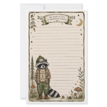 Süße Naturforscher-Waschbär-Schreibwarenpapier