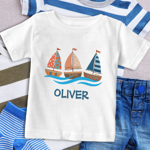 Süße nautische Segelboote Baby T-shirt