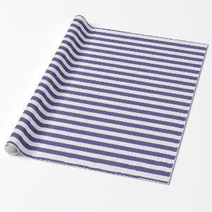 Süße Navyblaue und Weiße Streifen Geschenkpapier