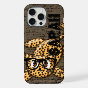 Süße nerdige Leopardkatze mit Brille iPhone Hülle