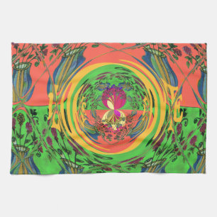 Süße, nette und liebevolle Floralmotiv-Kunstprint- Geschirrtuch