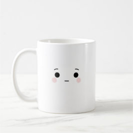 Süße neutrale Gesichts-Tasse Minimale Kaffeetasse