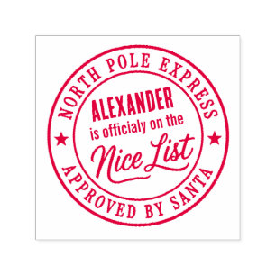 Süße Nice List Weihnachtsurlaub Versand Santa Permastempel