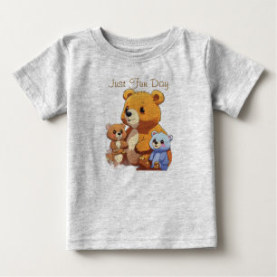 Süße niedliche Bären – Cartoon-Aufkleber-Stil Baby T-shirt