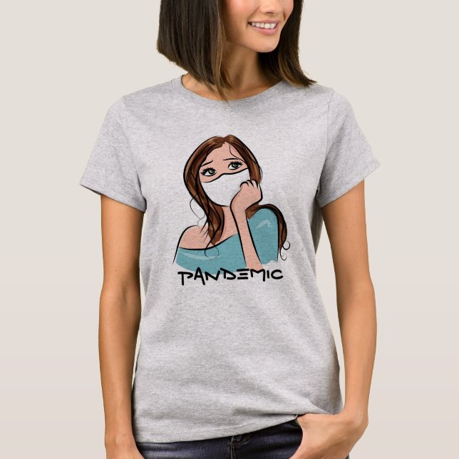 Süße, Niedliche "Pandemie" T - Shirt von Frauen (Vorderseite)
