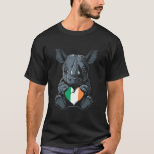 Süße Nilpferd Herz Irischer Stolz Irische Wurzeln T-Shirt