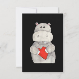 Süße Nilpferd-Hippopotamus hält Herz Liebe Nilpf