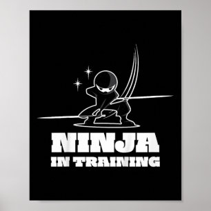 Süße Ninja-Krieger-Mode für Kinder Kampfsport T-Sh Poster