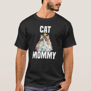 Süße Norwegische Waldkatze mit Lichterkette Verrüc T-Shirt
