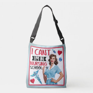 Süße nostalgische Krankenschwester Pinup_ Ich bin Tragetaschen Mit Langen Trägern