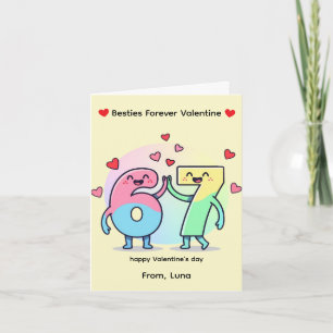 Süße Nummer 67 Zeichen - Freund Valentinstag Karte