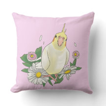 Süße Nymphensittich-Blumen-Illustration