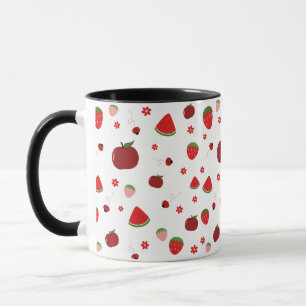 Süße Obst-Muster-Tasse Ästhetische Küchentasse Tasse