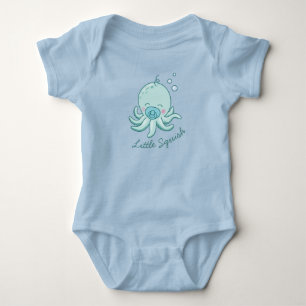 Süße Octopus-Baby-Party Kawaii Blauer Junge Baby Strampler