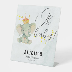 Süße Oh Baby Geschenksfeier für Neugeborenes mit E Sockelschild