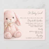 Süße Oh Baby Girl Bunny Pink Baby Shower